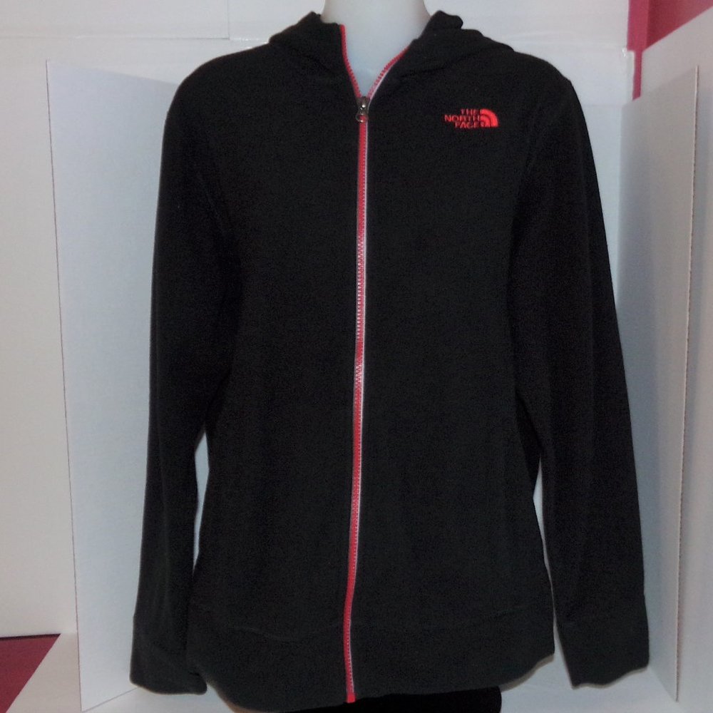 BOYS NORTH FACE JACKET BLACK WITH RED SZ XL (18/20